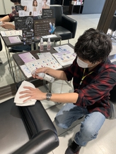 定期的なドアノブ、セット面などの除菌